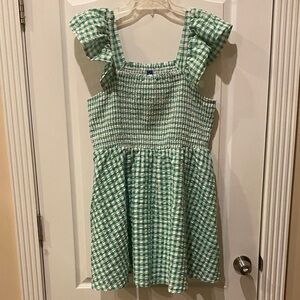 Old Navy Green Checkered Dress